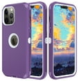 thumbnail image 1 of NIFFPD iPhone 13 Pro Case, Heavy Duty Hard Shockproof Protective Phone Case for iPhone 13 Pro 6.1" Purple+White, 1 of 5