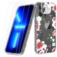 thumbnail image 1 of NIFFPD iPhone 13 Pro Case with Screen Protector+ Camera Lens Protector Soft & Flexible TPU Shockproof Cover Case for Women Flower Pattern Design Phone Case, 1 of 7