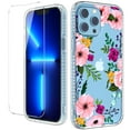 thumbnail image 1 of NIFFPD iPhone 13 Pro with Screen Protector Clear Flower Soft & Flexible Shockproof Cover iPhone 13 Pro Case for Women Cute Summer Blossom Pink, 1 of 7