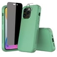 thumbnail image 1 of NIFFPD iPhone 14 Case with Screen Protector（Anti Spy Privacy） + Camera Lens Protector, Heavy Duty Hard Shockproof Phone Case for iPhone 14 6.1" Green, 1 of 8