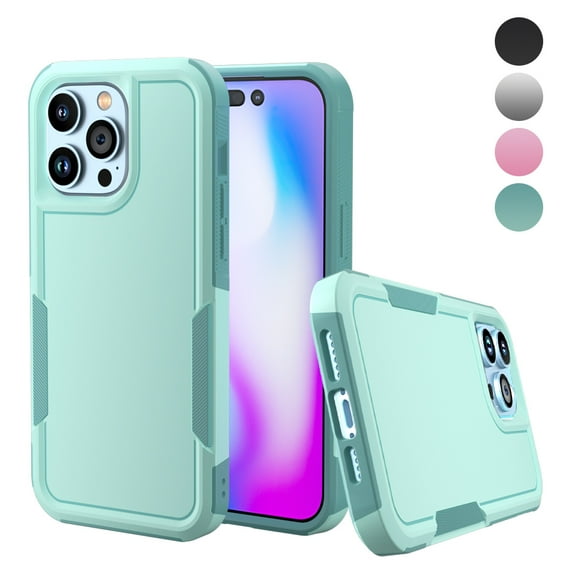 NIFFPD iPhone 14 Plus Case, Shockproof Full Coverage Protective Cover Phone Case for iPhone 14 Plus 6.7" Green