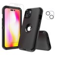 thumbnail image 1 of NIFFPD iPhone 14 Plus Case with Screen Protector + Camera Lens Protector, Heavy Duty Hard Shockproof Phone Case for iPhone 14 Plus 6.7" Black, 1 of 7