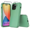 thumbnail image 1 of NIFFPD iPhone 14 Plus Case with Screen Protector + Camera Lens Protector, Heavy Duty Hard Shockproof Phone Case for iPhone 14 Plus 6.7" Green, 1 of 8