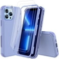 thumbnail image 1 of NIFFPD iPhone 14 Plus Case with Screen Protector + Camera Lens Protector, Heavy Duty Hard Shockproof Phone Case for iPhone 14 Plus 6.7" Light Purple, 1 of 6