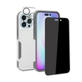 thumbnail image 1 of NIFFPD iPhone 14 Pro Case with Screen Protector（Anti Spy Privacy） + Camera Lens Protector, Shockproof Full Coverage Protective Cover Phone Case for iPhone 14 Pro 6.1" White&Gray, 1 of 2