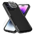thumbnail image 1 of NIFFPD iPhone 14 Pro Case with Screen Protector + Camera Lens Protector, Shockproof Full Coverage Protective Cover Phone Case for iPhone 14 Pro 6.1" Black, 1 of 7