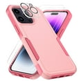 thumbnail image 1 of NIFFPD iPhone 14 Pro Case with Screen Protector + Camera Lens Protector, Shockproof Full Coverage Protective Cover Phone Case for iPhone 14 Pro 6.1" Pink, 1 of 7