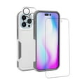 thumbnail image 1 of NIFFPD iPhone 14 Pro Case with Screen Protector + Camera Lens Protector, Shockproof Full Coverage Protective Cover Phone Case for iPhone 14 Pro 6.1" White&Gray, 1 of 2
