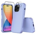 thumbnail image 1 of NIFFPD iPhone 14 Pro Case with Screen Protector + Camera Lens Protector, Heavy Duty Hard Shockproof Phone Case for iPhone 14 Pro 6.1" Light Purple, 1 of 7