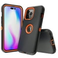 thumbnail image 1 of NIFFPD iPhone 14 Pro Max Case, Heavy Duty Hard Shockproof Protective Phone Case for iPhone 14 Pro Max 6.7" Black+Orange, 1 of 6