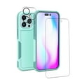 thumbnail image 1 of NIFFPD iPhone 14 Pro Max Case with Screen Protector + Camera Lens Protector, Shockproof Full Coverage Protective Cover Phone Case for iPhone 14 Pro Max 6.7" Green, 1 of 8
