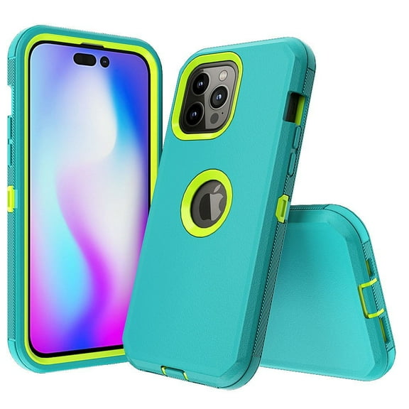 NIFFPD iPhone 14 Pro Max Case, Shockproof Full Coverage Protective Cover Phone Case for iPhone 14 Pro Max 6.7" Green