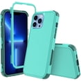 thumbnail image 1 of NIFFPD 14 Pro Max Case, Shockproof Full Coverage Protective Cover Phone Case for 14 Pro Max 6.7" Teal+Light Green, 1 of 2