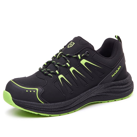 NIFOFISE Steel Toe Shoes for Men Non Slip Shock Absorption Cushion Sole Work Safety Shoes