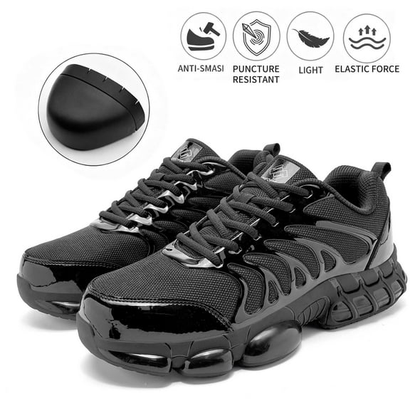 NIFOFISE Steel Toe Sneakers for Men & Women, Lightweight Work Shoes with Composite Safety Toe & Air Cushion