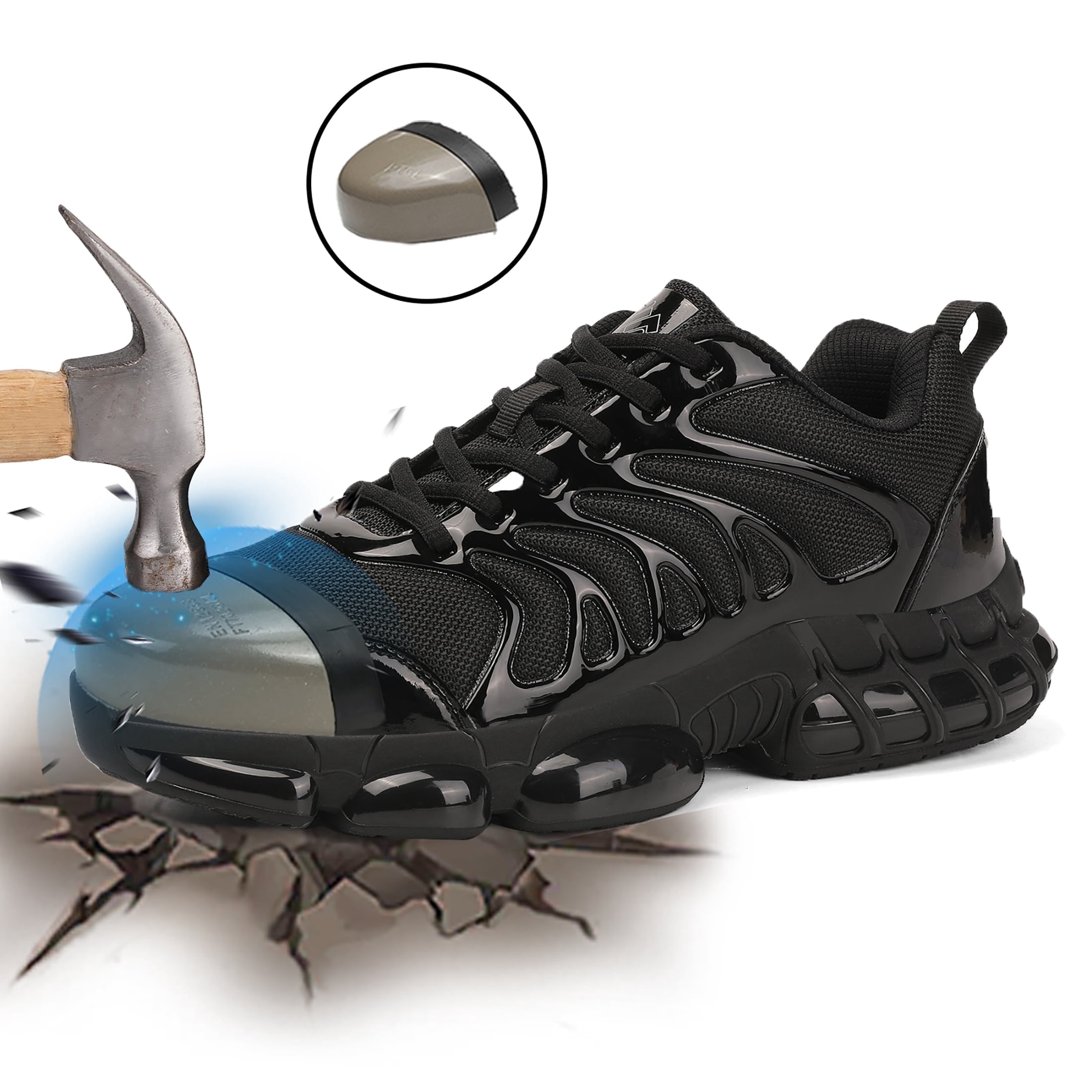 NIFOFISE Steel Toe Sneakers for Men & Women, Lightweight Work Shoes ...
