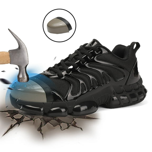 NIFOFISE Steel Toe Sneakers for Men & Women, Lightweight Work Shoes with Composite Safety Toe & Air Cushion