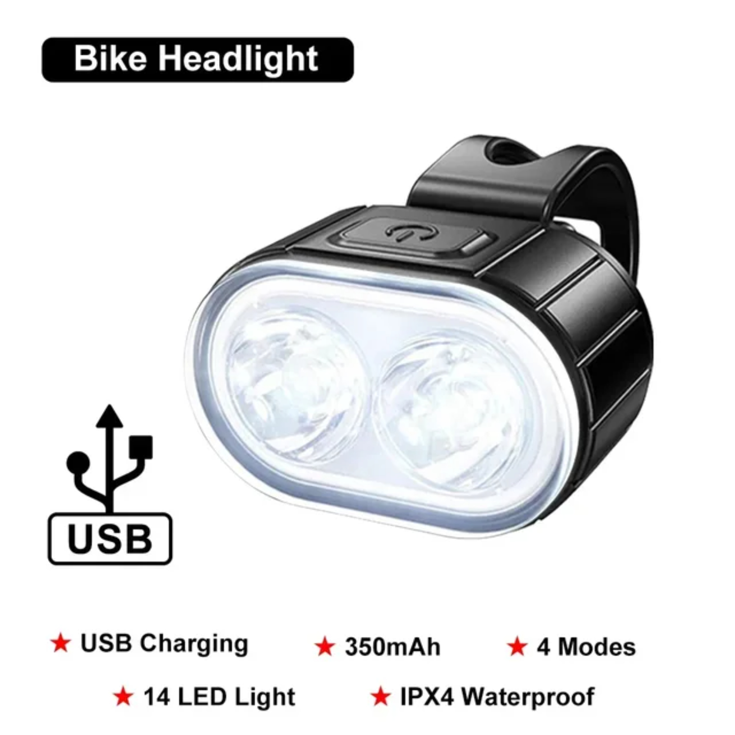 NIFUJIN Bicycle Taillight Waterproof Front Light MTB Bike Lamp Warning