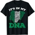 thumbnail image 1 of NIGERIA, It's In My DNA, Proud Nigerian Flag Fingerprint T-Shirt, 1 of 4