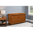 thumbnail image 1 of NIGHT & DAY Furniture Murphy Cube Cabinet Bed (Beadboard Cherry), 1 of 7