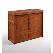 NIGHT & DAY Furniture Murphy Cube Cabinet Bed Cherry, Twin XL