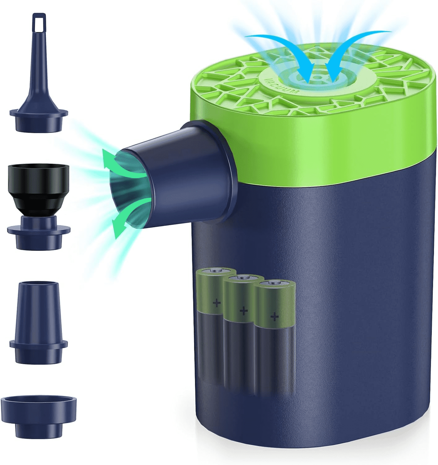 OBEST Electric Air Pump Portable Quick Air Mattress Pump 2 In 1 Portable Quick Fill Inflator Deflator 110v Ac 12v Dc