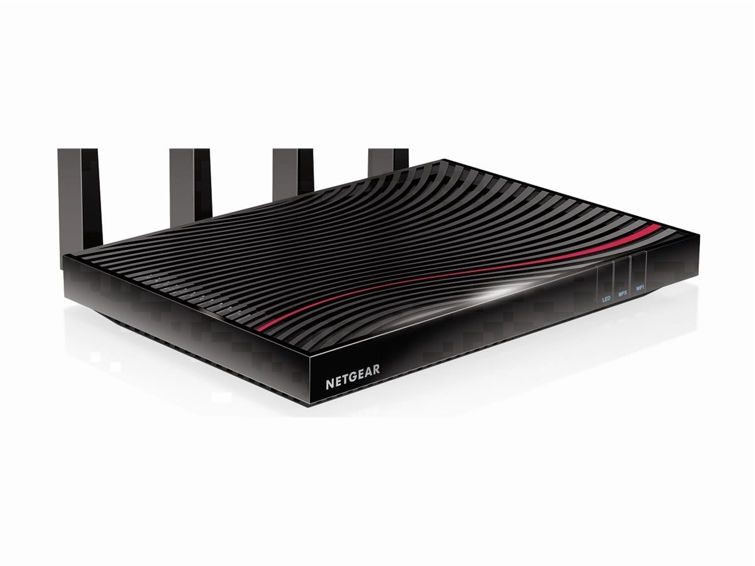 Netgear Nighthawk X4S C7800 IEEE 802.11ac Cable Modem/Wireless Router - 2.40 GHz ISM Band - 5 GHz UNII Band - 3200 Mbit/s Wireless Speed - 4 x Network Port - USB - Gigabit Ethernet - Desktop