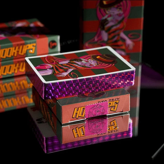 NIGHTMARE ON HOOKUPS STREET LIMITED GILDED EDITION Playing Cards- Poison Pink
