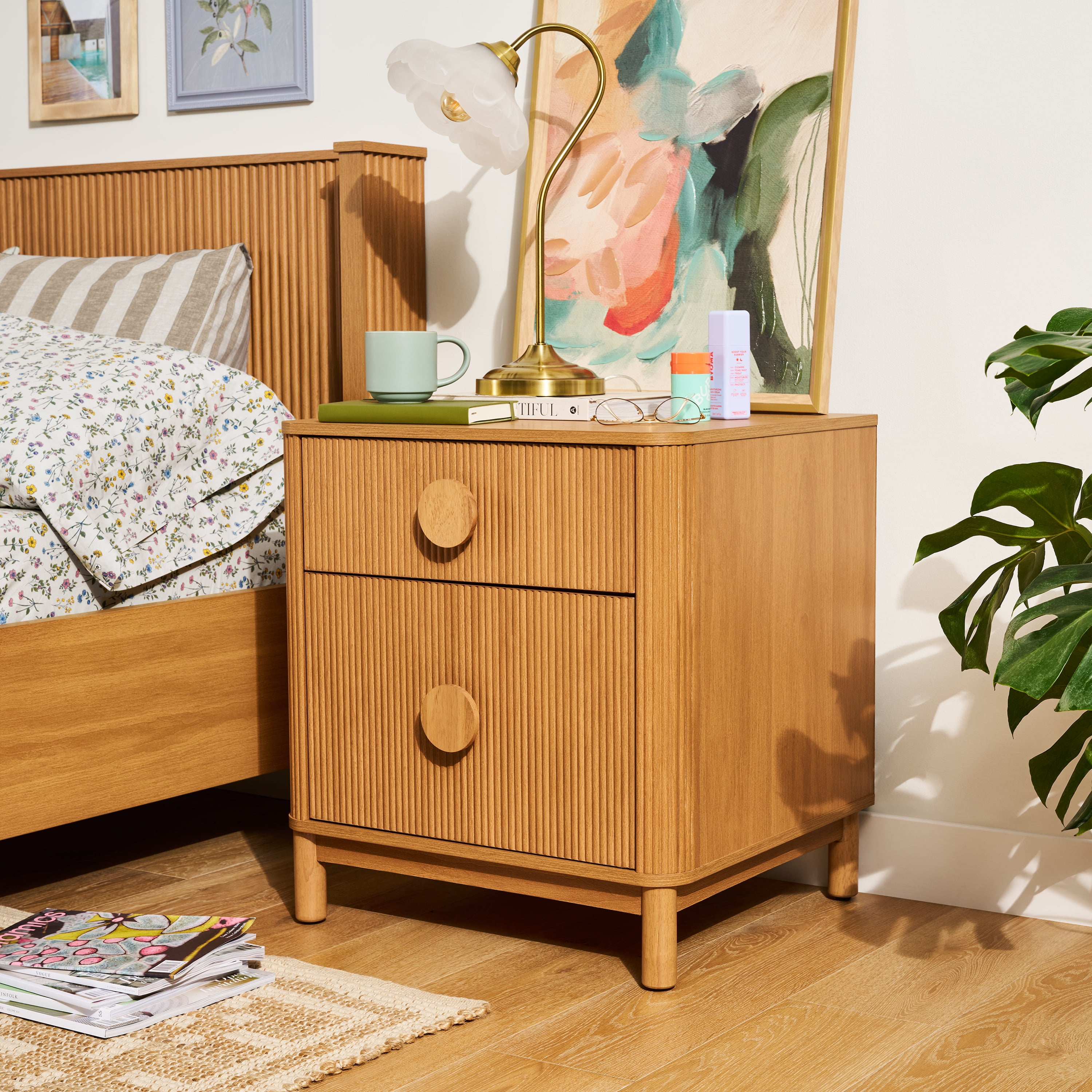 Drew Barrymore 2-Drawer Fluted Nights...