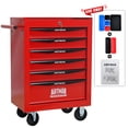 thumbnail image 1 of NIGSQJB 30.5"H Rolling Tool Chest Cart with 6 Drawers, 7 Small Tool Boxes Organizers, Lockable Tool Cabinet Storage with Wheels for Garage, Warehouse,Workshop, Repair Shop, DIY, Red, 1 of 12