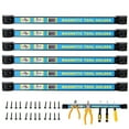 thumbnail image 1 of NIGSQJB 6 Piece Upgraded Magnetic Tool Holder Strip, 18in Wall Mount Magnetic Strips Heavy Duty, Magnetic Tool Box Organizer Pry Bar Holder for Garage Workshop Kitchen, Mounting Screws Included, 1 of 11