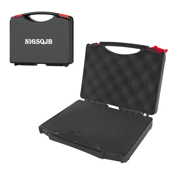 NIGSQJB Non-metal Tool Boxes, Storage of Hardware Tools, Wrenches,Screw and UAV, Multifunctional Toolbox for Workshop and Repair Shop, Mens Gift, Black