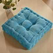 NIHOND 2.8 Inch Thicken Corduroy Cushion Pads 15x15 Inch Solid Color Soft Chair Pad Round/Square Floor Cushion Sit Mats Meditation Yoga Seating Cushion for Living Room Office Ind