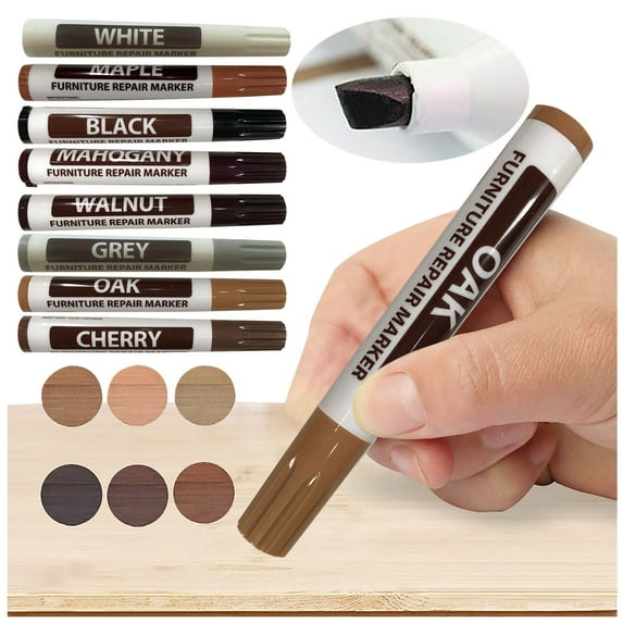 NIHOND Furniture Pen Crayon Furniture Scratch Repair Marker Paint Pen Floor Pen 2.5ML,White