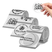 NIIMBOT 3 Rolls Clear Labels for B21/B1/B3S/B31/B4/K3 Label Maker, 2"x 2"(50x50mm) Printer Labels, Food Labels for Jars, Personalized Editable Labels for Home/School/Office