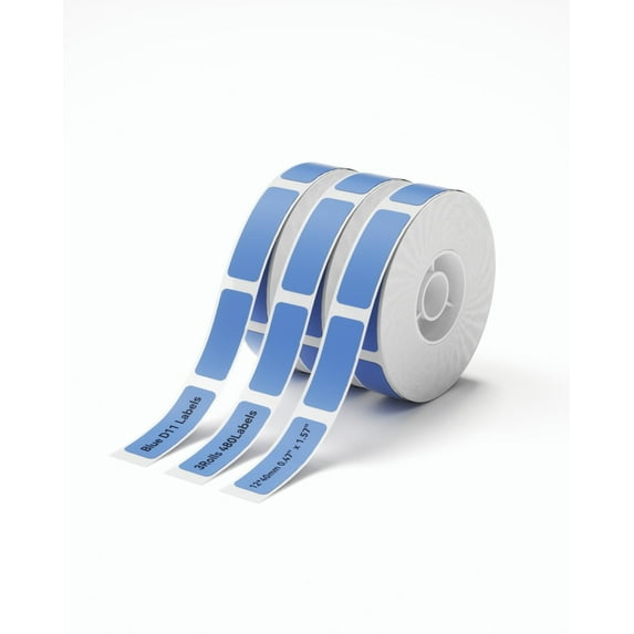 NIIMBOT 3 Rolls Labels for D11/D110/D101 Label Printer, Thermal Labels 0.47" x 1.57"(12x40mm) for DIY/Logo/Label/Barcode/Address Label/Stickers (Blue)