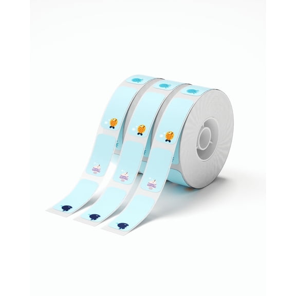 NIIMBOT 3 Rolls Labels for D11/D110/D101 Label Printer, Thermal Labels 0.55"x 1.57"(14x40mm) for DIY/Logo/Label/Barcode/Address Label/Stickers (Marine)