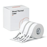 NIIMBOT 3 Rolls Labels for D11/D110/D101 Label Printer, Thermal Labels 0.55" x 1.18"(14 x 30mm) for DIY/Logo/Label/Barcode/Address Label/Stickers (White)