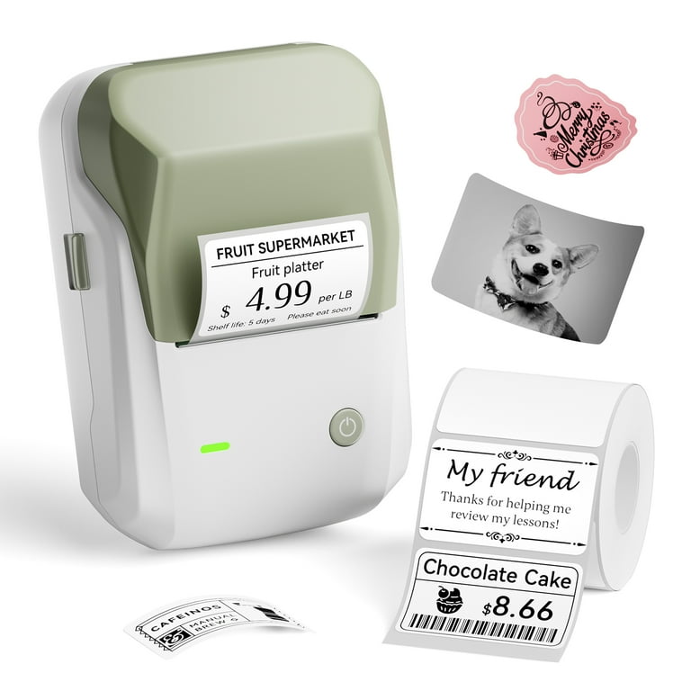 NIIMBOT B1 Label Makers 2 Inch Bluetooth Label Maker Auto Identification Portable Label Printer Green