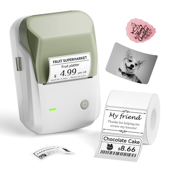 NIIMBOT B1 Label Makers, 2 Inch Bluetooth Label Maker Auto Identification Portable Label Printer (Green)