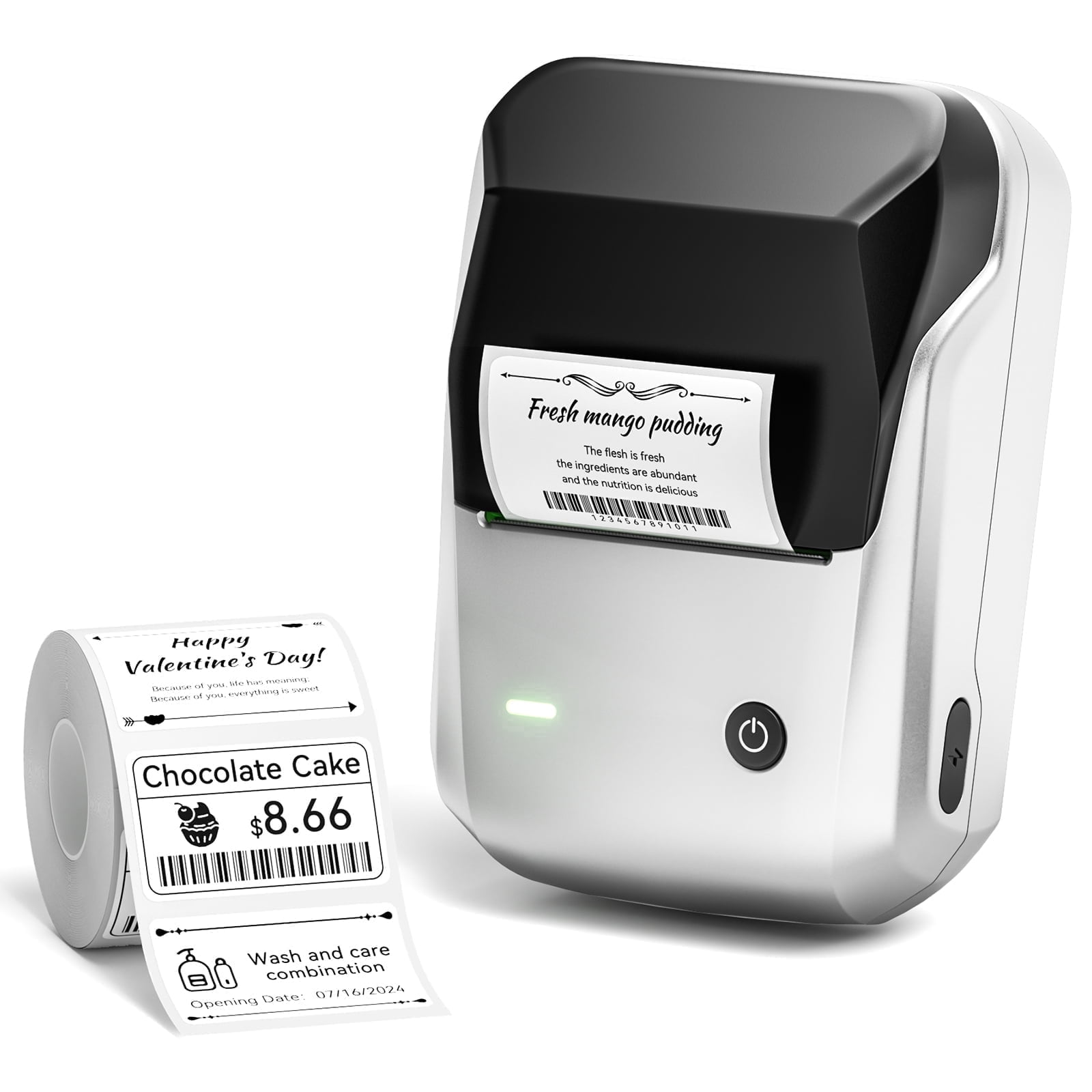NIIMBOT B1 Label Makers, 2 Inch Bluetooth Label Maker Auto Identification Portable Label Printer (Silver)