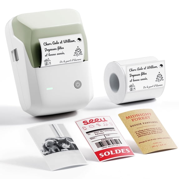 NIIMBOT B1 Pro Label Maker, 300DPI HD Label Printer, Ideal for Photos,Stores,Notes,Study Graphics, Small Business, Built-in a Roll of Label(2 x 1.2 inches-White)