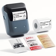NIIMBOT B1 Pro 300 DPI Bluetooth Direct Thermal Label Maker for Office Organization, Lake Blue, Ready Kit, 1 Roll