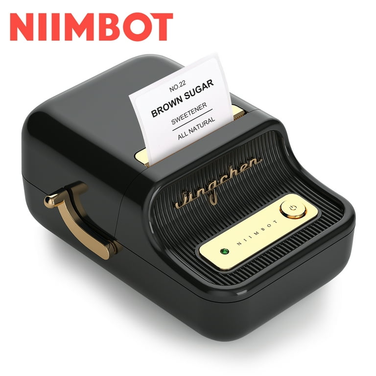NIIMBOT B21 Label Maker Machine, 2 inches Label Printer Retro Wireless  Thermal Sticker Printer (Black) 
