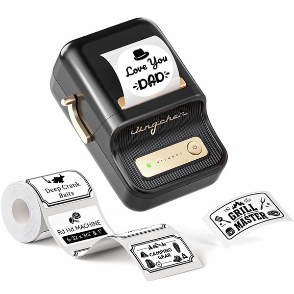 NIIMBOT B21 Label Maker Machine, 2 inches Label Printer Retro Wireless Thermal Sticker Printer (Black)