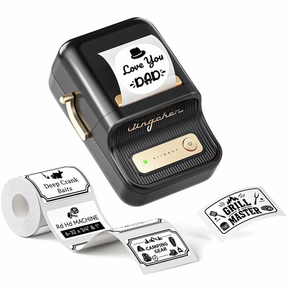 NIIMBOT B21 Label Maker Machine, 2 inches Label Printer Retro Wireless Thermal Sticker Printer (Black)