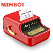 NIIMBOT B21 Label Maker Machine,Barcode Label Printer Retro Wireless Thermal Sticker Printer (Red)