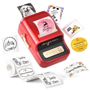 NIIMBOT B21 Label Maker Machine,Barcode Label Printer Retro Wireless Thermal Sticker Printer Red