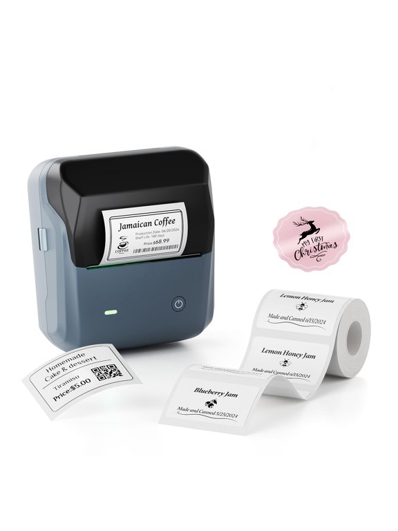 B31 Label Maker Machine, 3 inches Barcode Label Printer Wireless Thermal Sticker Printer(Blue)