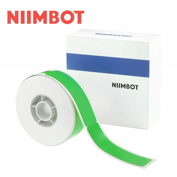 NIIMBOT Cable Label Maker Tape (0.49" x 4.29") Printer Sticker Paper with Self-Adhesive for D11/D110/D101/H1/H1S,1 Roll of 65 (Green)
